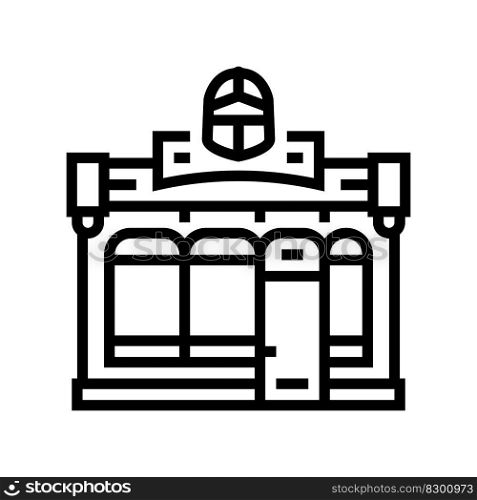 antique shop line icon vector. antique shop sign. isolated contour symbol black illustration. antique shop line icon vector illustration