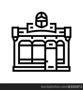 antique shop line icon vector. antique shop sign. isolated contour symbol black illustration. antique shop line icon vector illustration