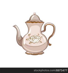 antique vintage teapot cartoon. antique vintage teapot sign. isolated symbol vector illustration. antique vintage teapot cartoon vector illustration