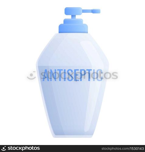 Antiseptic alcohol bottle icon. Cartoon of antiseptic alcohol bottle vector icon for web design isolated on white background. Antiseptic alcohol bottle icon, cartoon style
