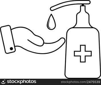Antiseptic disinfectant liquid soap based on alcohol
