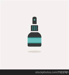 Antiseptic spray. Icon with shadow on a beige background. Pharmacy flat vector illustration