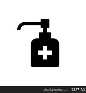Antiseptic vector isolated icon on white background. Hygiene virus hand wash health care. Dispenser icon or sign. EPS 10