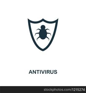 Antivirus icon. Premium style design from security collection. UX and UI. Pixel perfect antivirus icon for web design, apps, software, printing usage.. Antivirus icon. Premium style design from security icon collection. UI and UX. Pixel perfect Antivirus icon for web design, apps, software, print usage.