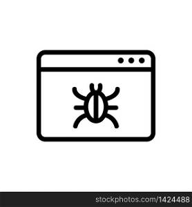antivirus in personal data in folder icon vector. antivirus in personal data in folder sign. isolated contour symbol illustration. antivirus in personal data in folder icon vector outline illustration
