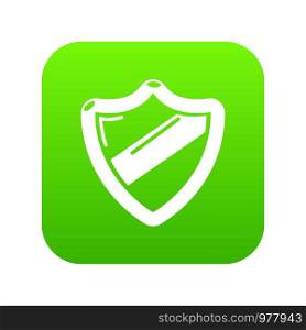 Antivirus installationicon green vector isolated on white background. Antivirus installation icon green vector