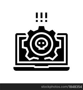 antivirus software glyph icon vector. antivirus software sign. isolated contour symbol black illustration. antivirus software glyph icon vector illustration