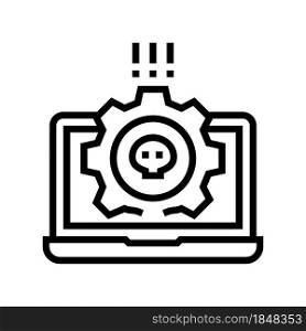 antivirus software line icon vector. antivirus software sign. isolated contour symbol black illustration. antivirus software line icon vector illustration