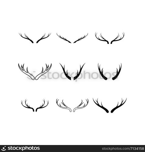 Antler Deer illustration logo vector template