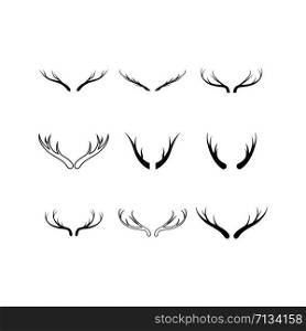 Antler Deer illustration logo vector template