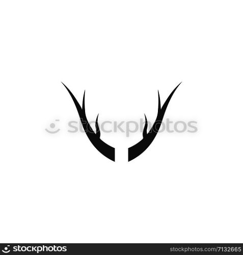 Antler Deer ilustration logo vector template