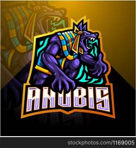 Anubis esport mascot logo design