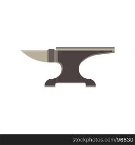 Anvil blacksmith icon vector vintage hammer illustration isolated. Design iron forge logo black craft metal.