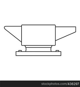 Anvil icon in outline style isolated on white background vector illustration. Anvil icon, outline style