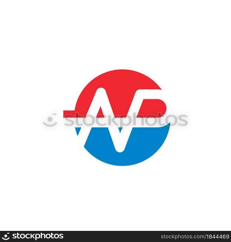 ap or np icon vector illustration design concept template