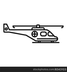 Apache rescue helicopter icon outline vector. Aerial guard. Chopper transport. Apache rescue helicopter icon outline vector. Aerial guard