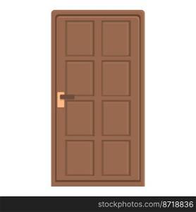 Apartment door icon cartoon vector. Exterior home. Wooden interior. Apartment door icon cartoon vector. Exterior home