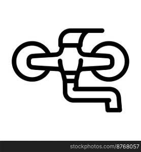 apartment faucet water line icon vector. apartment faucet water sign. isolated contour symbol black illustration. apartment faucet water line icon vector illustration