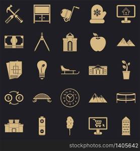 Apartment house icons set. Simple set of 25 apartment house vector icons for web for any design. Apartment house icons set, simple style