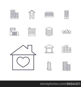 Apartment icons Royalty Free Vector Image