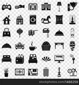 Apartment icons set. Simple style of 36 apartment vector icons for web for any design. Apartment icons set, simple style