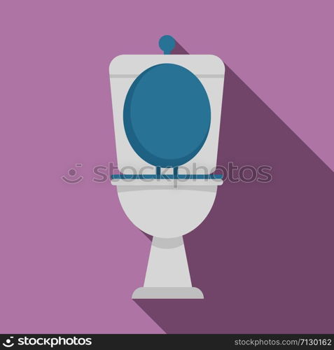 Apartment toilet icon. Flat illustration of apartment toilet vector icon for web design. Apartment toilet icon, flat style