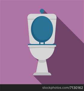 Apartment toilet icon. Flat illustration of apartment toilet vector icon for web design. Apartment toilet icon, flat style