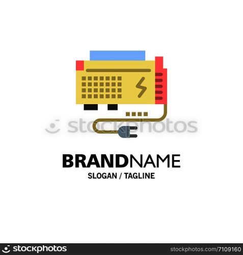 Apc, Battery, Computer, Power, Source Business Logo Template. Flat Color