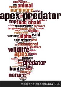 Apex predator word cloud concept. Vector illustration