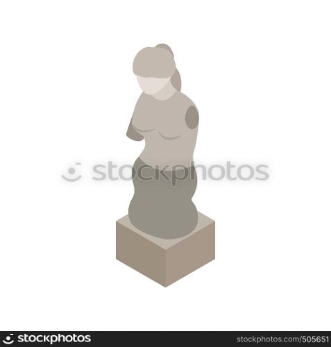 Aphrodite of Milos icon in isometric 3d style on a white background. Aphrodite of Milos icon, isometric 3d style