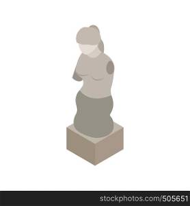 Aphrodite of Milos icon in isometric 3d style on a white background. Aphrodite of Milos icon, isometric 3d style