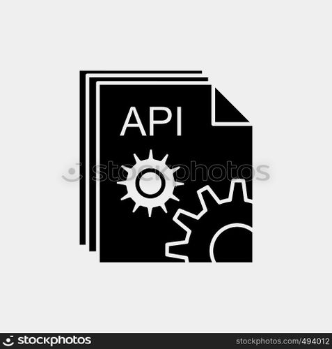 Api, app, coding, developer, software Glyph Icon. Vector isolated illustration. Vector EPS10 Abstract Template background