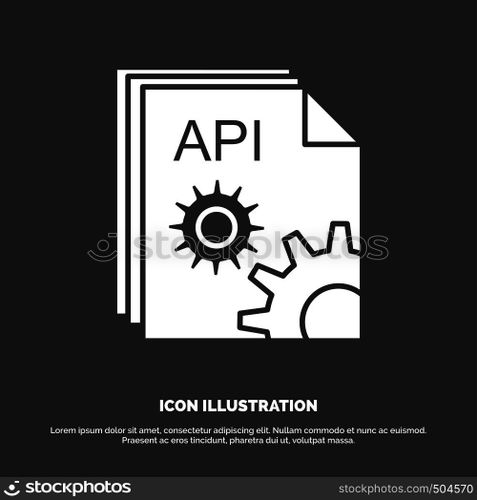 Api, app, coding, developer, software Icon. glyph vector symbol for UI and UX, website or mobile application. Vector EPS10 Abstract Template background