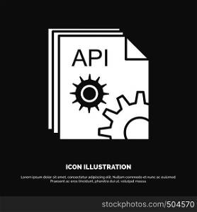 Api, app, coding, developer, software Icon. glyph vector symbol for UI and UX, website or mobile application. Vector EPS10 Abstract Template background
