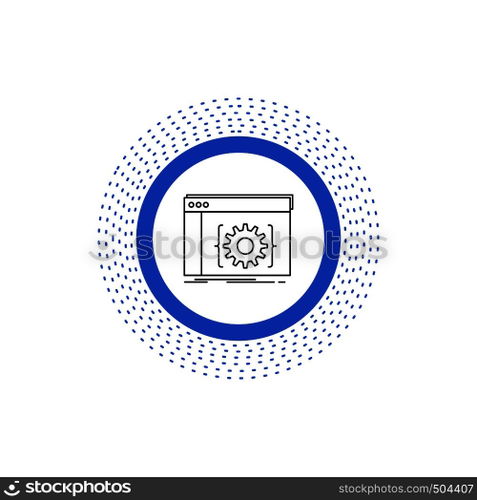 Api, app, coding, developer, software Line Icon. Vector isolated illustration. Vector EPS10 Abstract Template background