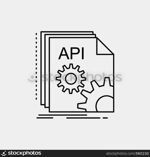 Api, app, coding, developer, software Line Icon. Vector isolated illustration. Vector EPS10 Abstract Template background