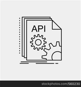 Api, app, coding, developer, software Line Icon. Vector isolated illustration. Vector EPS10 Abstract Template background