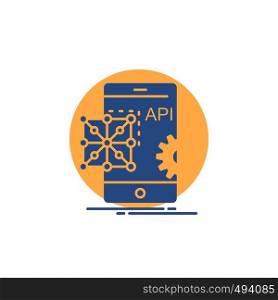 Api, Application, coding, Development, Mobile Glyph Icon.. Vector EPS10 Abstract Template background