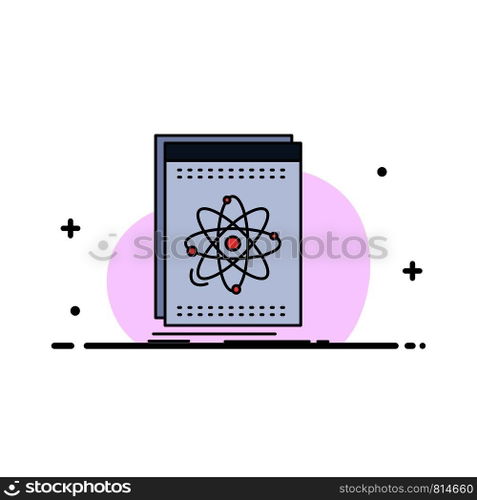 Api, application, developer, platform, science Flat Color Icon Vector