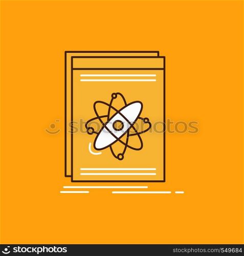 Api, application, developer, platform, science Flat Line Filled Icon. Beautiful Logo button over yellow background for UI and UX, website or mobile application. Vector EPS10 Abstract Template background