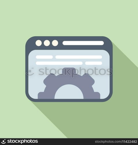 Api code icon flat vector. Develop program php. Monitor tech. Api code icon flat vector. Develop program php