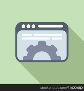 Api code icon flat vector. Develop program php. Monitor tech. Api code icon flat vector. Develop program php