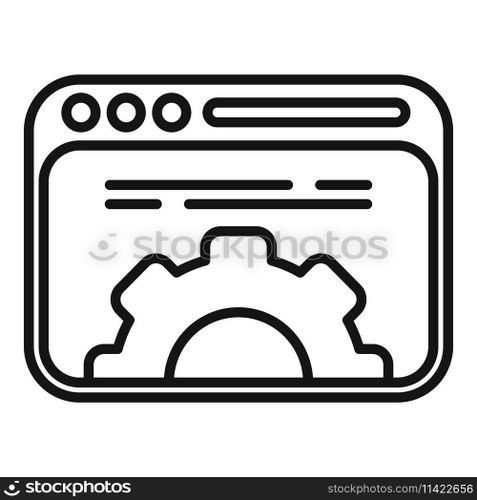 Api code icon outline vector. Develop program php. Monitor tech. Api code icon outline vector. Develop program php