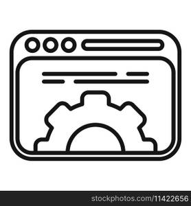 Api code icon outline vector. Develop program php. Monitor tech. Api code icon outline vector. Develop program php