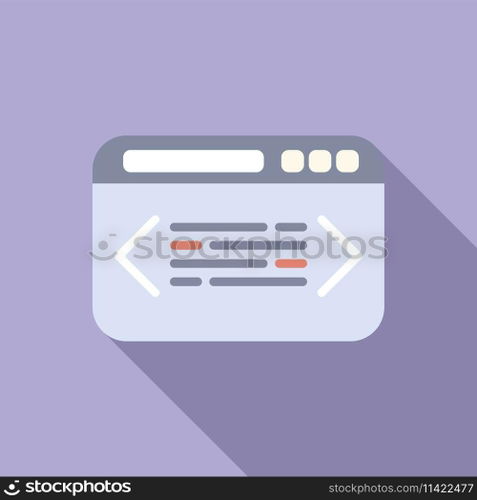 Api icon flat vector. Develop code. Computer software monitor. Api icon flat vector. Develop code