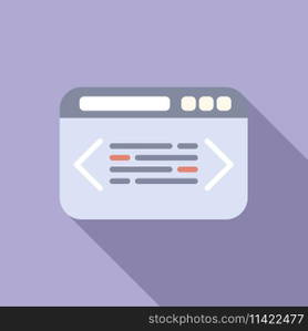 Api icon flat vector. Develop code. Computer software monitor. Api icon flat vector. Develop code