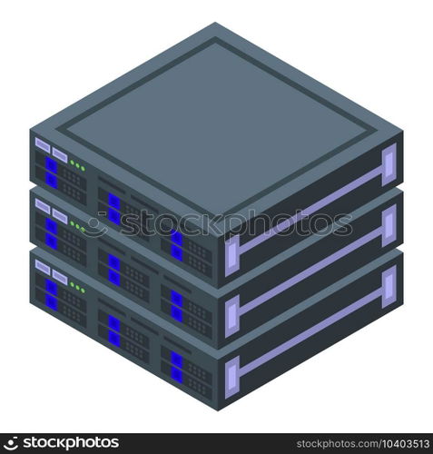 Api server icon isometric vector. Code web. Develop interface. Api server icon isometric vector. Code web