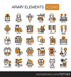 Apiary Elements , Thin Line and Pixel Perfect Icons