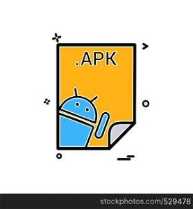 apk application download file files format icon vector design