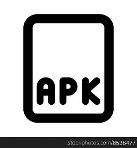 APK file extension is an android package file that used to distribute applications